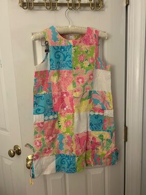 Lilly Pulitzer Multicolor Patchwork Floral Dress - Pink, Green, Blue